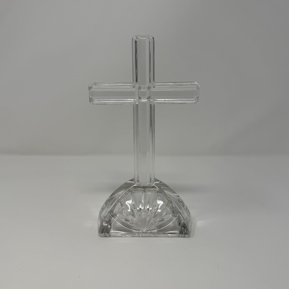 Gorgeous Marquis Waterford Crystal Standing Cross - Made in Germany - 7" Tall